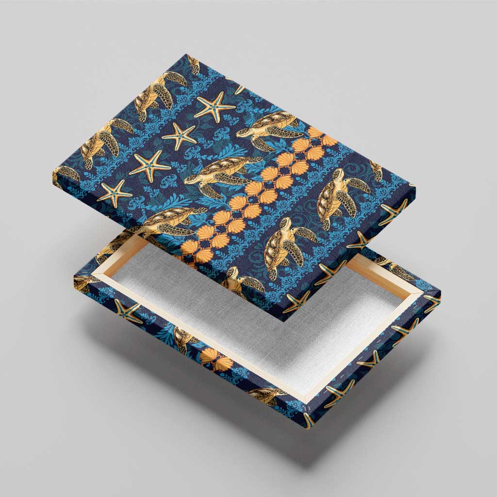 Hawaii Turtles Starfish Unique Pattern Canvas Wall Art LT01 - Polynesian Pride