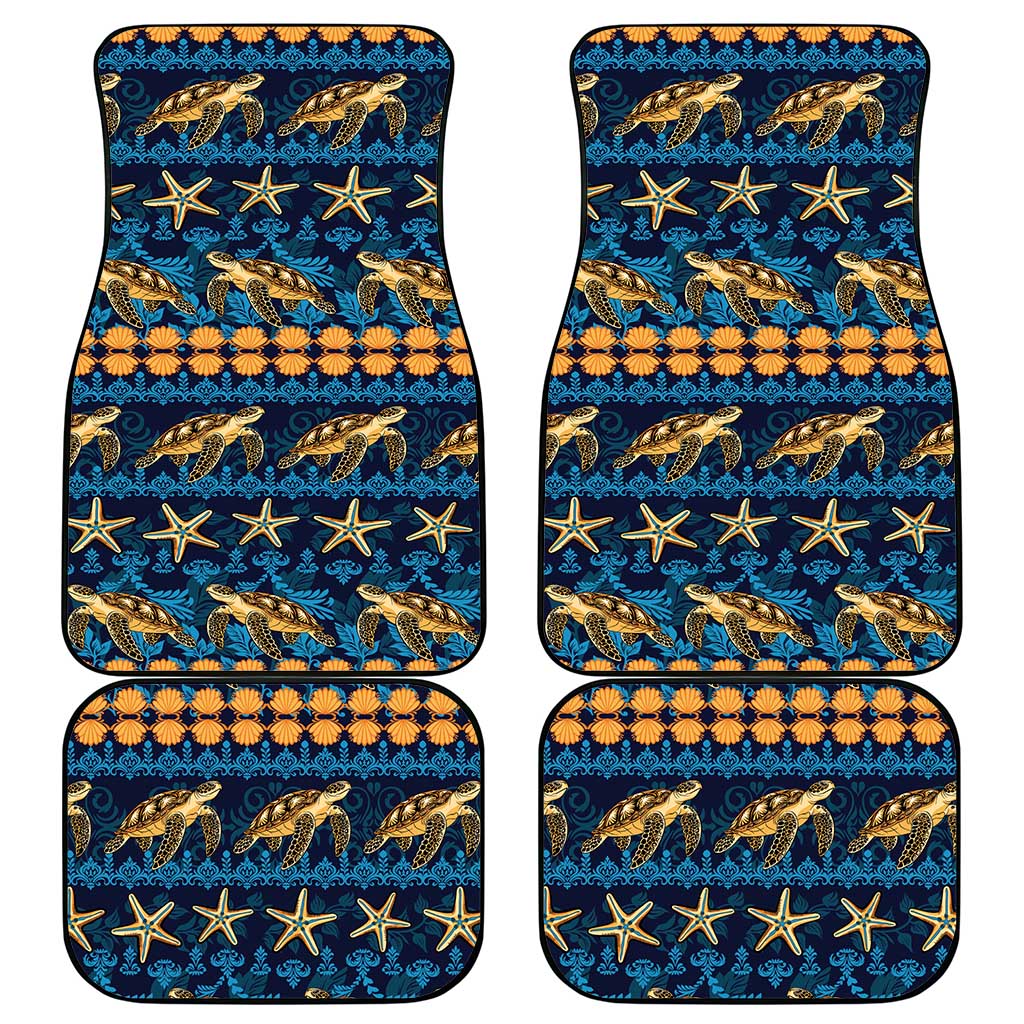 Hawaii Turtles Starfish Unique Pattern Car Mats - Polynesian Pride