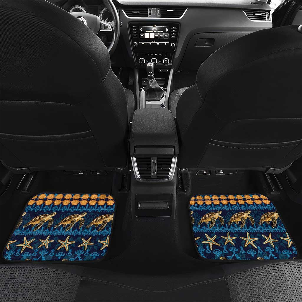 Hawaii Turtles Starfish Unique Pattern Car Mats - Polynesian Pride