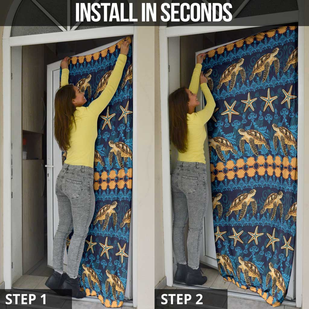 Hawaii Turtles Starfish Unique Pattern Door Cover LT01 - Polynesian Pride