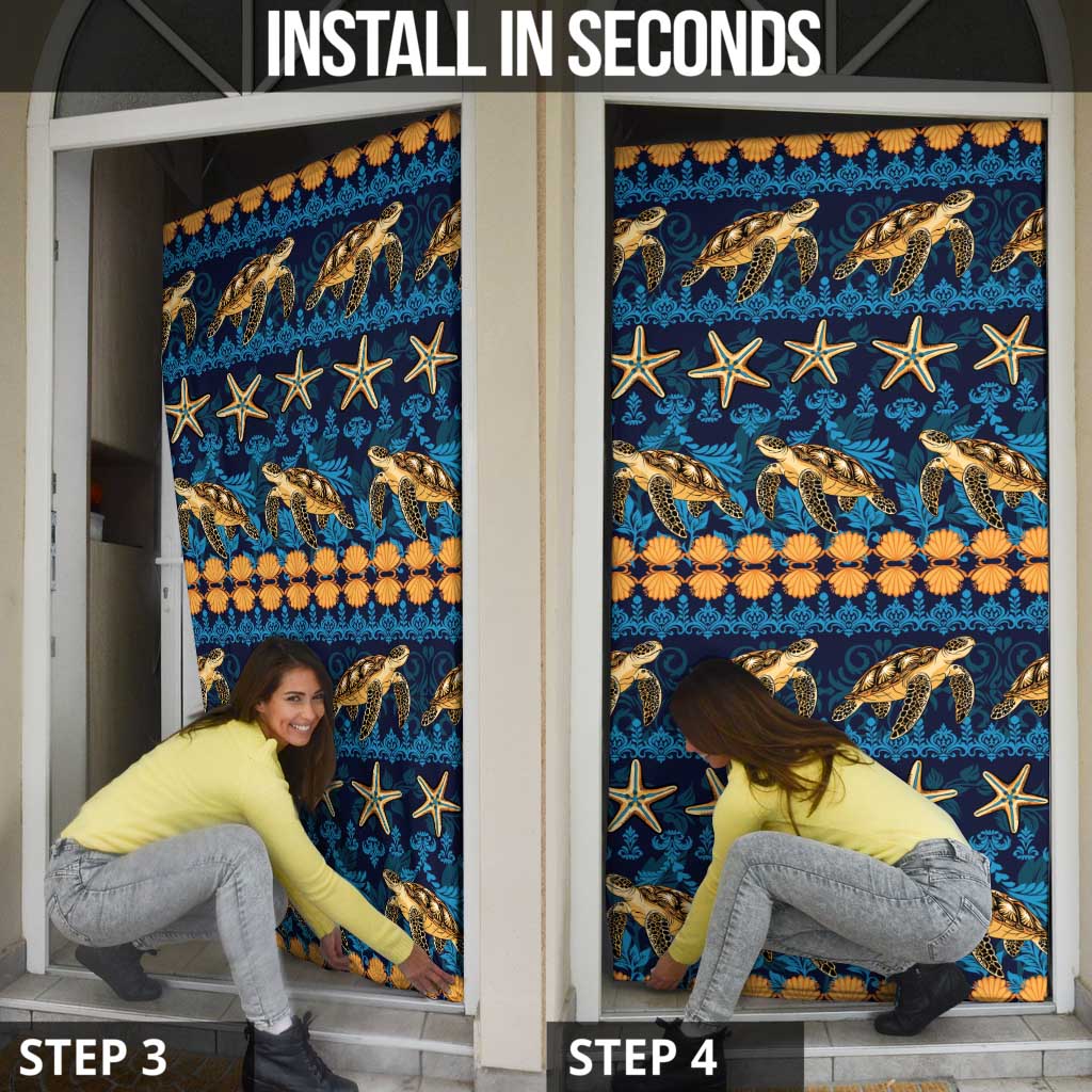 Hawaii Turtles Starfish Unique Pattern Door Cover LT01 - Polynesian Pride