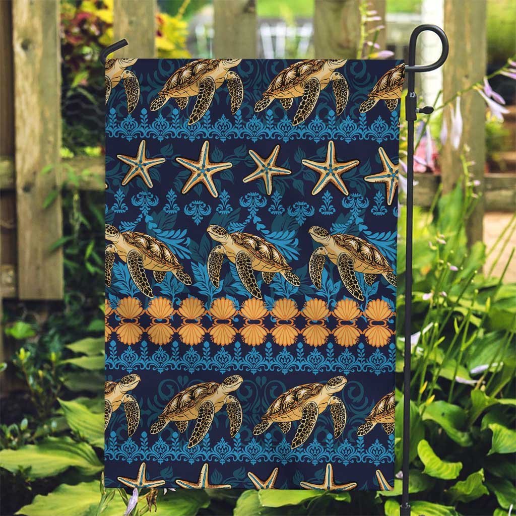 Hawaii Turtles Starfish Unique Pattern Garden Flag - Polynesian Pride