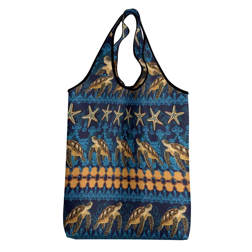 Hawaii Turtles Starfish Unique Pattern Grocery Bag - Polynesian Pride