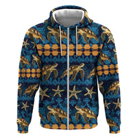 Hawaii Turtles Starfish Unique Pattern Hoodie - Polynesian Pride