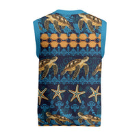 Hawaii Turtles Starfish Unique Pattern Christmas Knitted V-Neck Vest LT01 - Polynesian Pride