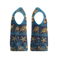 Hawaii Turtles Starfish Unique Pattern Christmas Knitted V-Neck Vest LT01 - Polynesian Pride