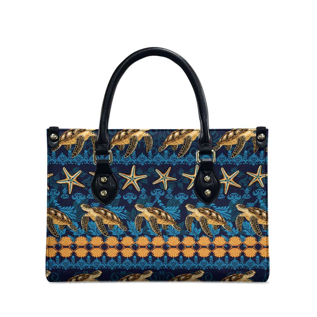 Hawaii Turtles Starfish Unique Pattern Leather Bag - Polynesian Pride