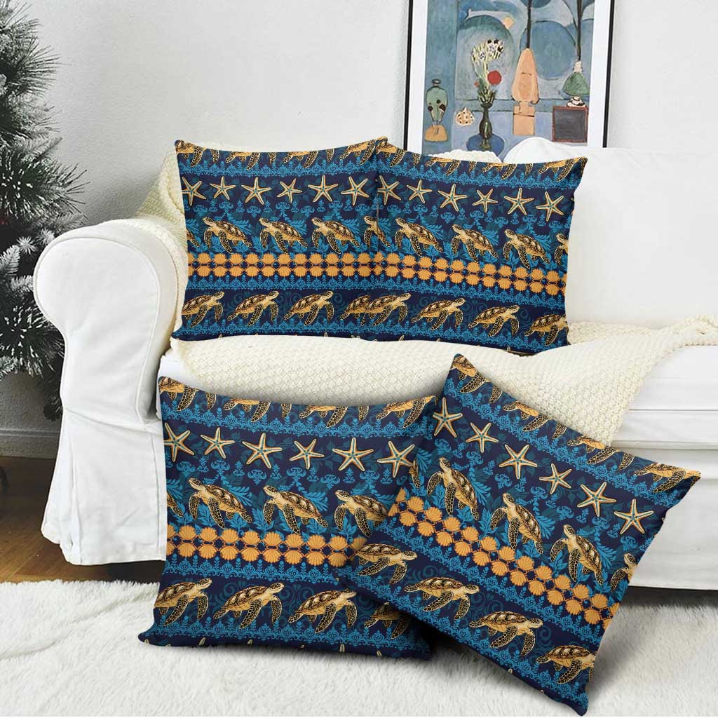 Hawaii Turtles Starfish Unique Pattern Pillow Cover - Polynesian Pride