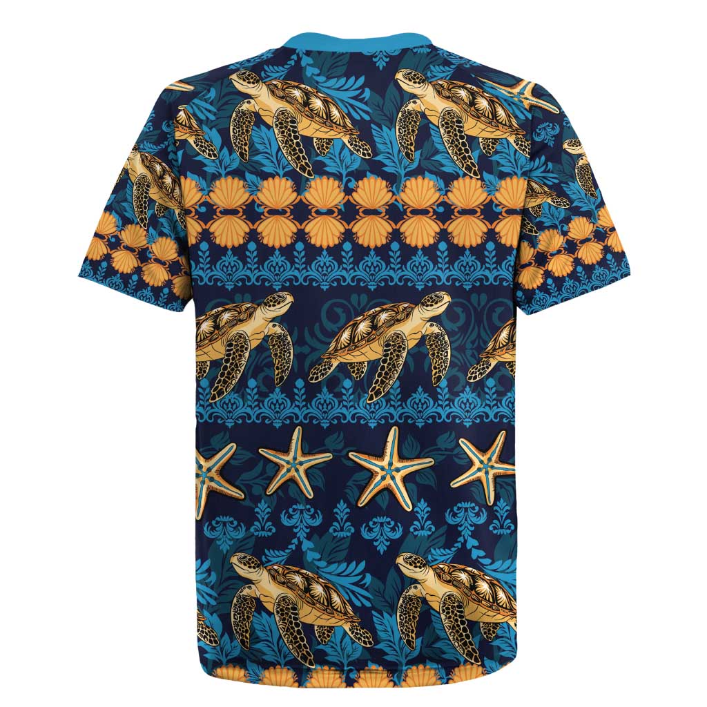 Hawaii Turtles Starfish Unique Pattern Rugby Jersey LT01 - Polynesian Pride
