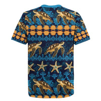 Hawaii Turtles Starfish Unique Pattern Rugby Jersey LT01 - Polynesian Pride