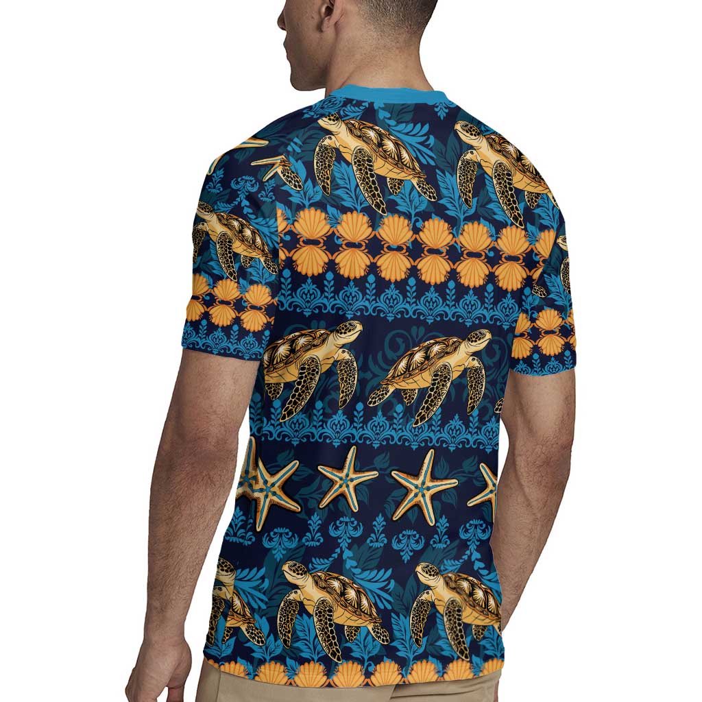 Hawaii Turtles Starfish Unique Pattern Rugby Jersey LT01 - Polynesian Pride