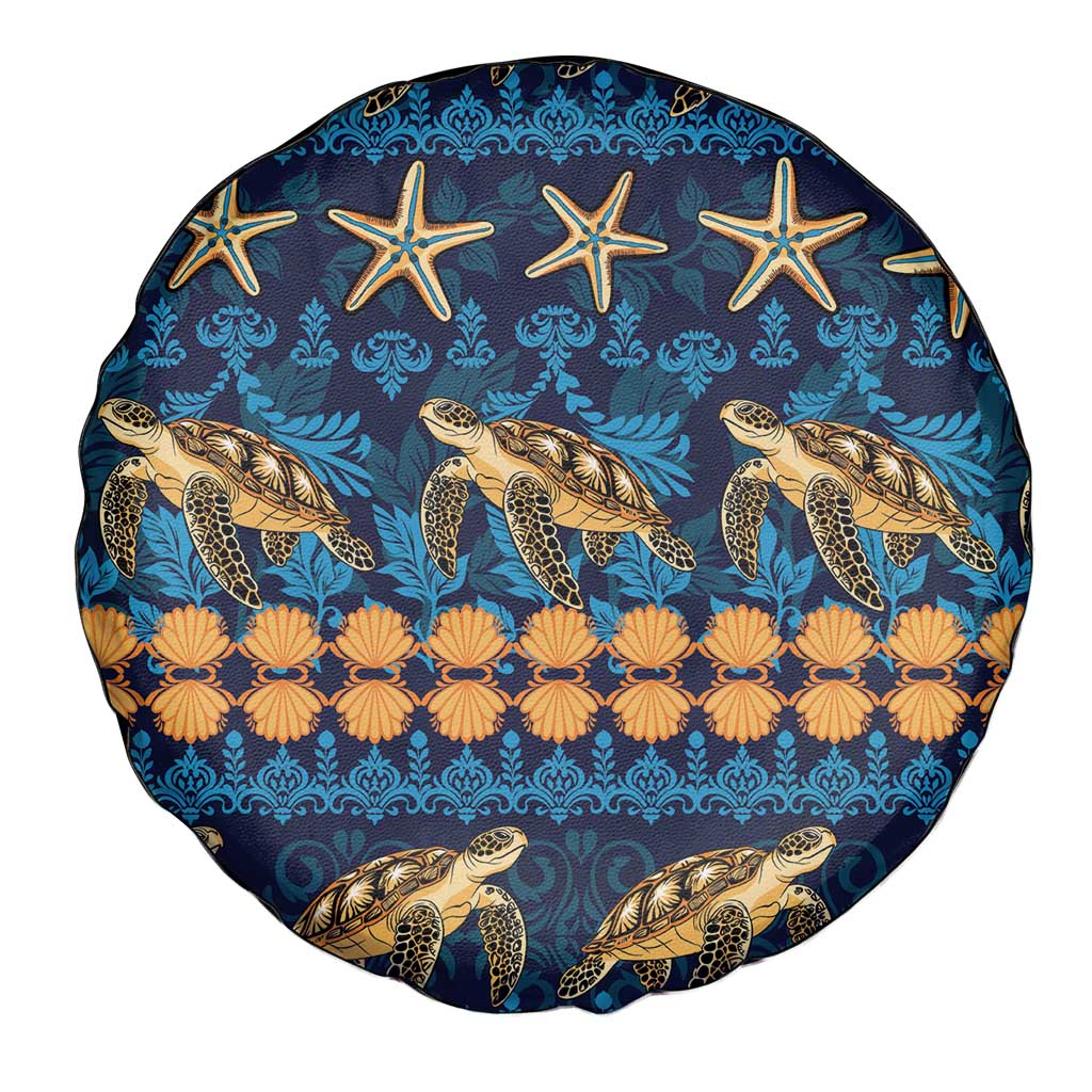 Hawaii Turtles Starfish Unique Pattern Spare Tire Cover - Polynesian Pride