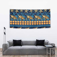 Hawaii Turtles Starfish Unique Pattern Tapestry - Polynesian Pride