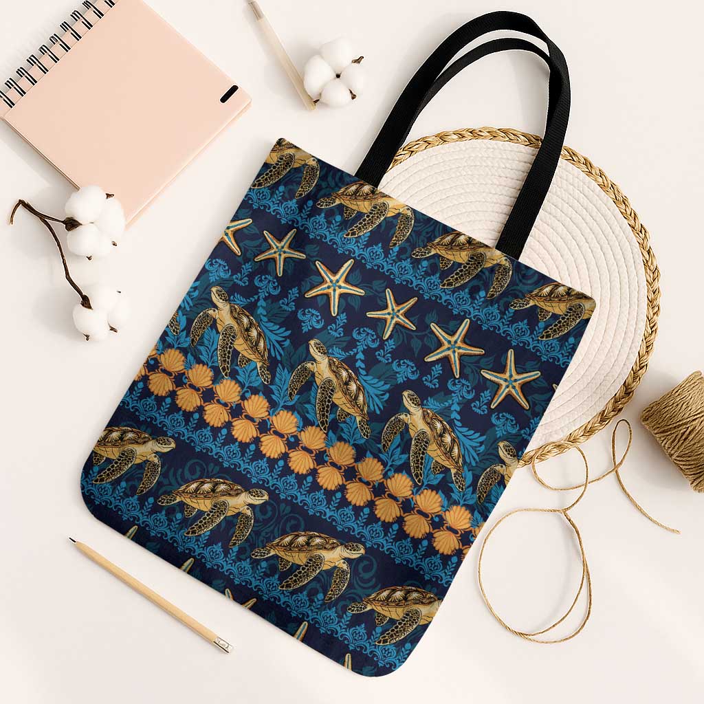 Hawaii Turtles Starfish Unique Pattern Tote Bag - Polynesian Pride