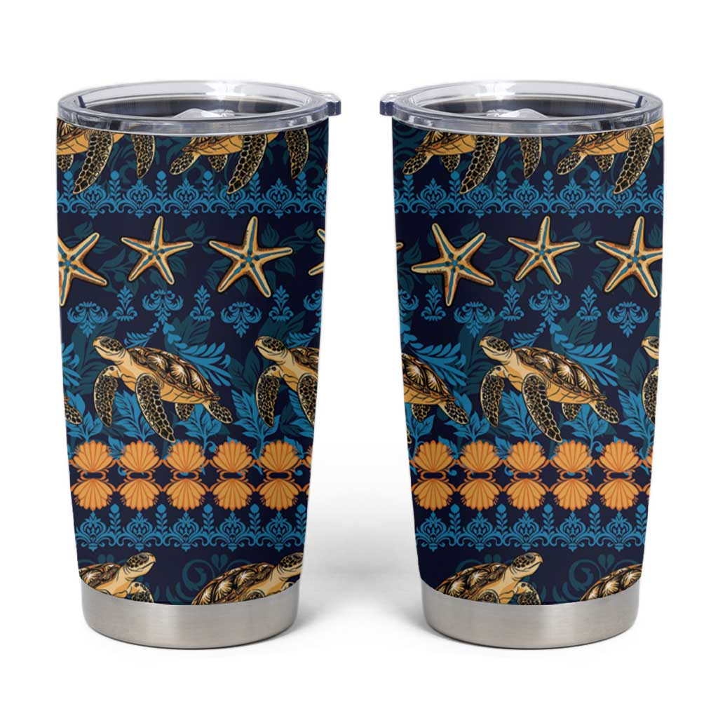Hawaii Turtles Starfish Unique Pattern Tumbler Cup - Polynesian Pride