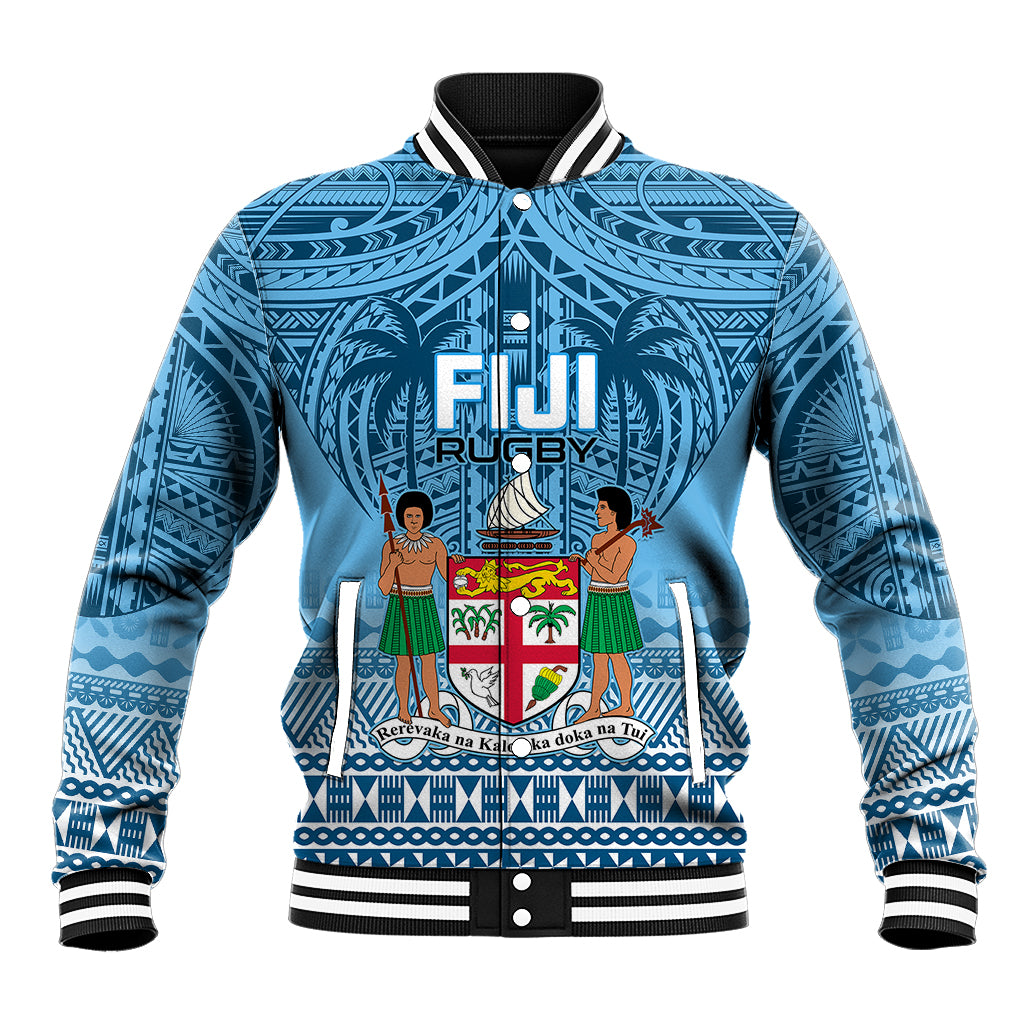 Fiji Rugby Baseball Jacket Fijian Go 2023 World Cup LT01 Unisex Blue - Polynesian Pride