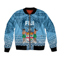 Fiji Rugby Bomber Jacket Fijian Go 2023 World Cup LT01 Unisex Blue - Polynesian Pride
