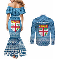 fiji-rugby-couples-matching-mermaid-dress-and-long-sleeve-button-shirts-fijian-go-2023-world-cup
