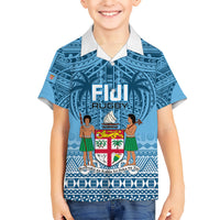 Fiji Rugby Kid Hawaiian Shirt Fijian Go 2023 World Cup LT01 Kid Blue - Polynesian Pride