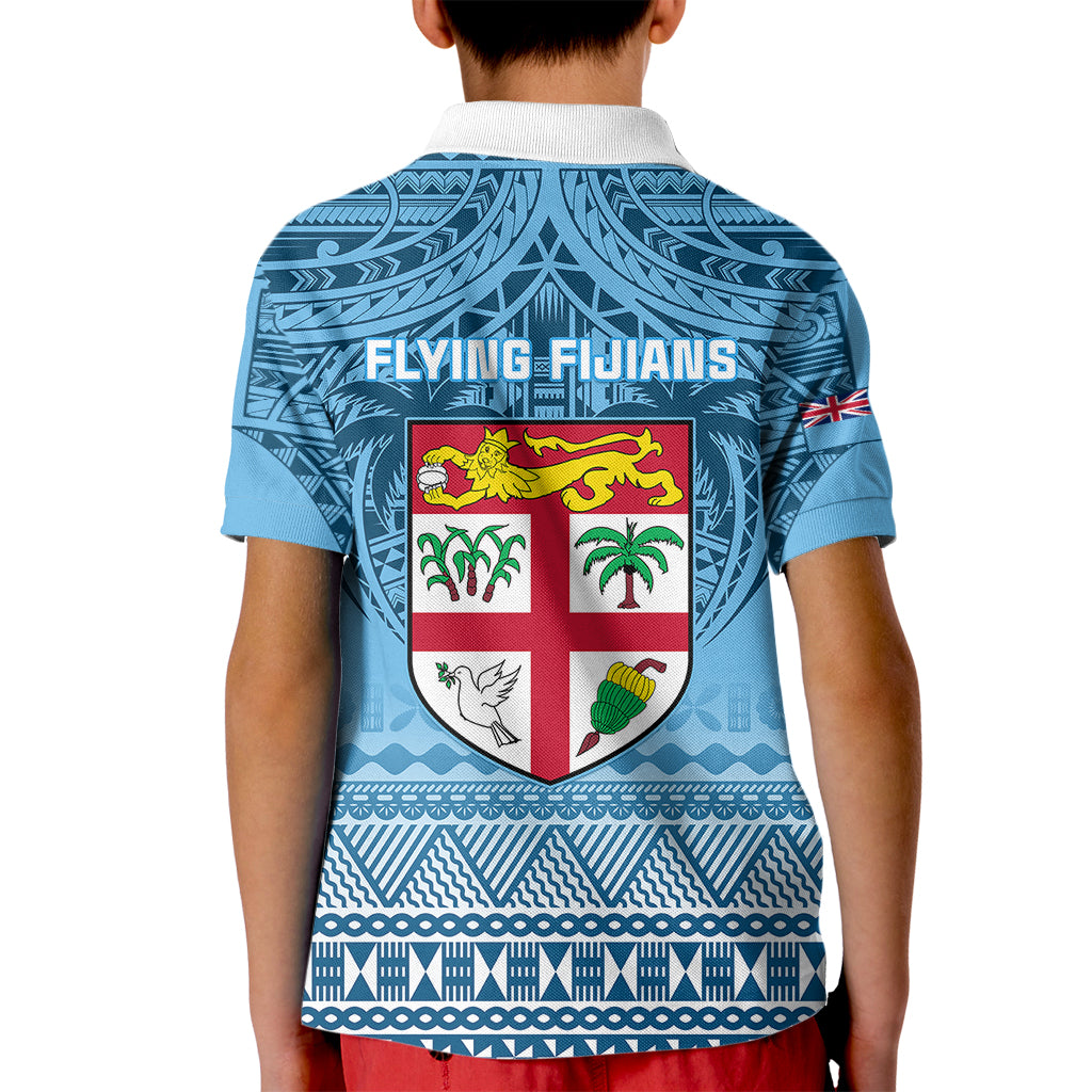 Fiji Rugby Kid Polo Shirt Fijian Go 2023 World Cup LT01 - Polynesian Pride