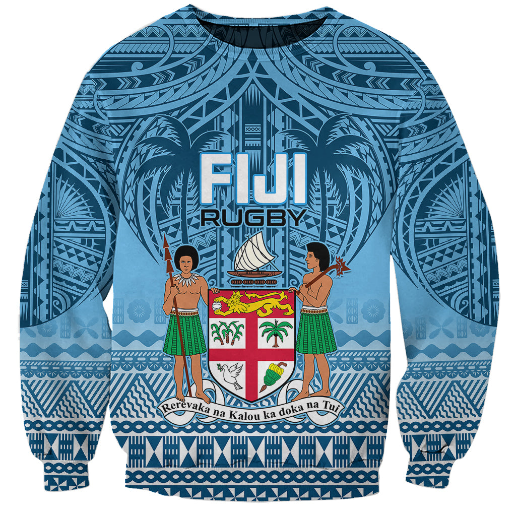Fiji Rugby Sweatshirt Fijian Go 2023 World Cup LT01 Unisex Blue - Polynesian Pride