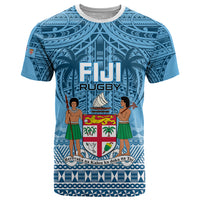 Fiji Rugby T Shirt Fijian Go 2023 World Cup LT01 Blue - Polynesian Pride