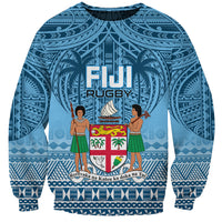 Custom Fiji Rugby Sweatshirt Fijian Go 2023 World Cup LT01 Unisex Blue - Polynesian Pride