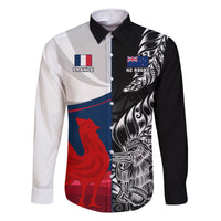 custom-new-zealand-and-france-rugby-family-matching-long-sleeve-bodycon-dress-and-hawaiian-shirt-xv-de-france-kiwi-silver-fern-2023-world-cup