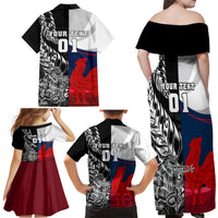 custom-new-zealand-and-france-rugby-family-matching-off-shoulder-maxi-dress-and-hawaiian-shirt-xv-de-france-kiwi-silver-fern-2023-world-cup
