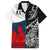 Custom New Zealand And France Rugby Family Matching Puletasi Dress and Hawaiian Shirt XV de France Kiwi Silver Fern 2023 World Cup LT01 Dad's Shirt - Short Sleeve Black - Polynesian Pride