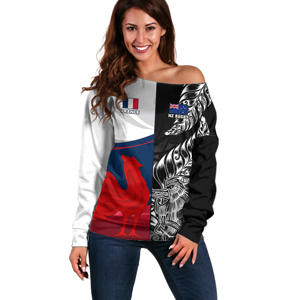 custom-new-zealand-and-france-rugby-off-shoulder-sweater-xv-de-france-kiwi-silver-fern-2023-world-cup