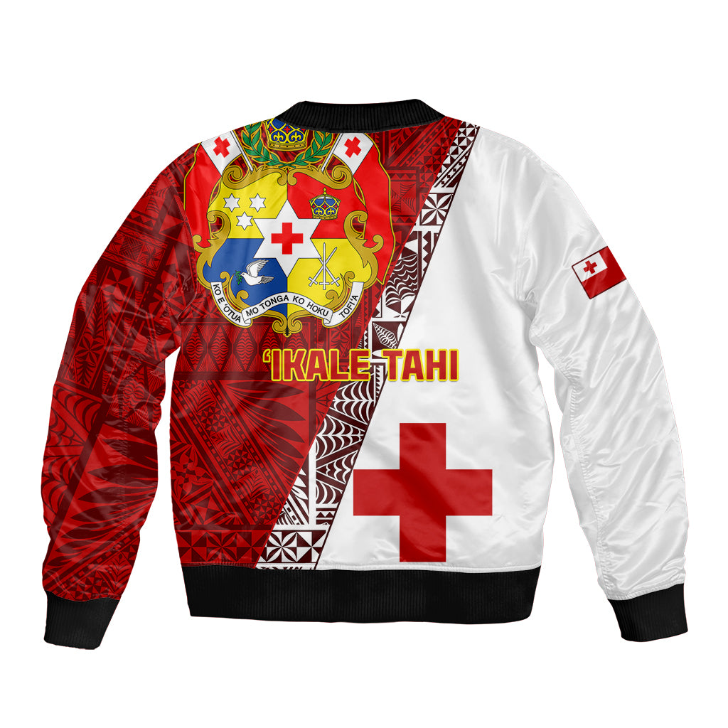 Tonga Rugby Sleeve Zip Bomber Jacket Tongan Go 2023 World Cup LT01 - Polynesian Pride