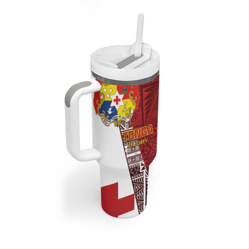 Tonga Rugby Tumbler With Handle Go Tongan LT01 - Polynesian Pride