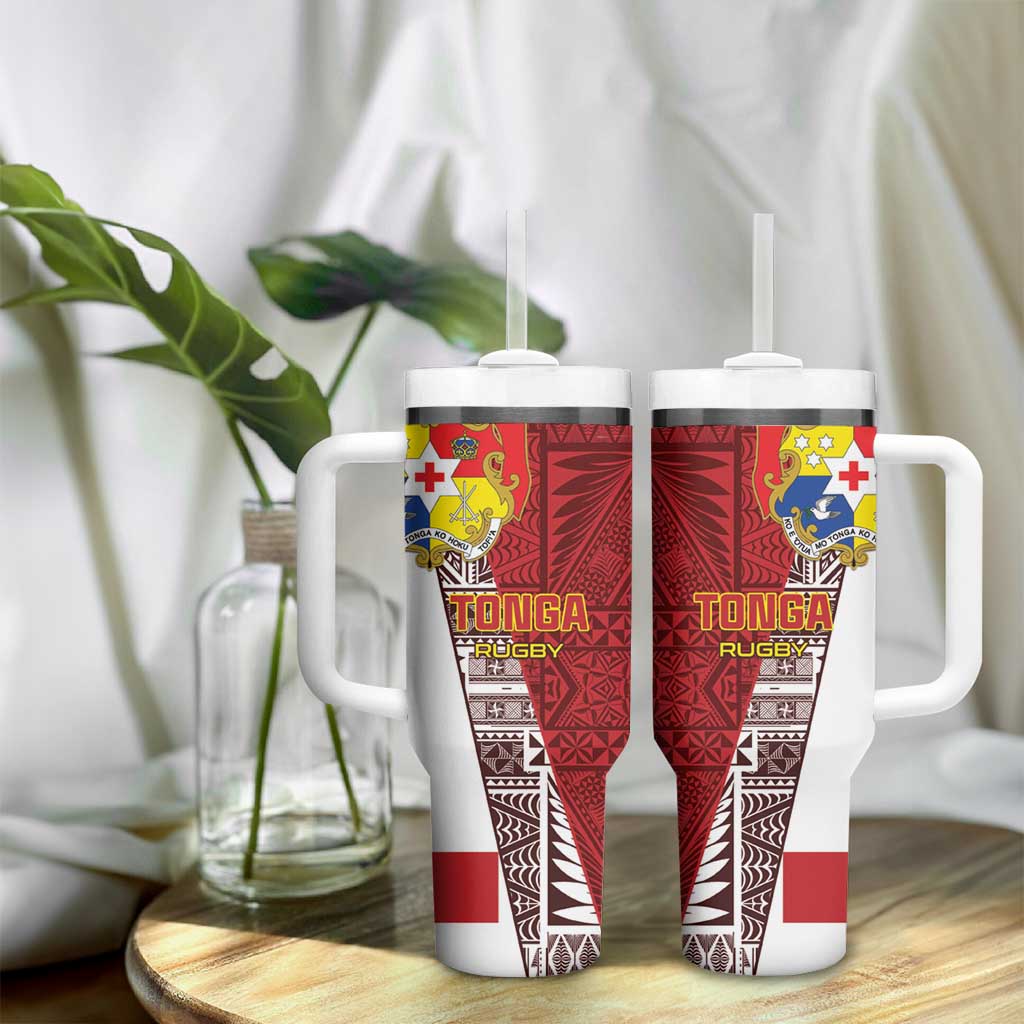 Tonga Rugby Tumbler With Handle Go Tongan LT01 - Polynesian Pride
