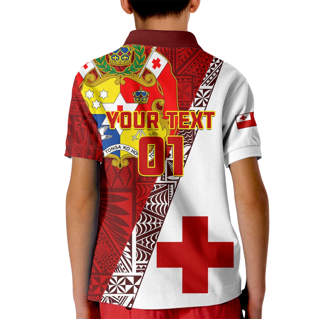 Custom Tonga Rugby Kid Polo Shirt Tongan Go 2023 World Cup LT01 - Polynesian Pride