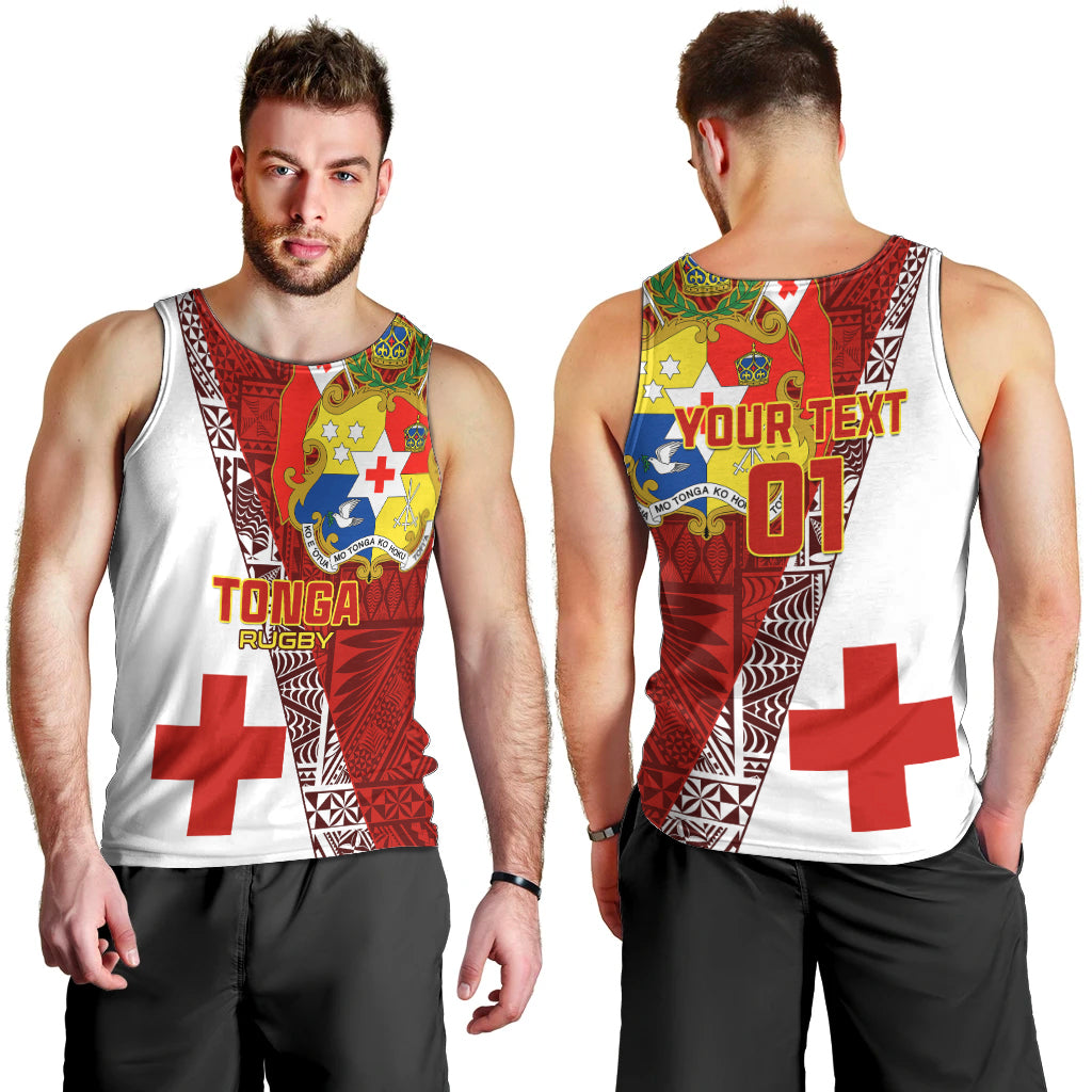 Custom Tonga Rugby Men Tank Top Tongan Go 2023 World Cup LT01 - Polynesian Pride
