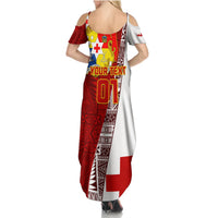 Custom Tonga Rugby Summer Maxi Dress Tongan Go 2023 World Cup LT01 - Polynesian Pride