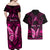 personalised-pink-out-couples-matching-off-shoulder-maxi-dress-and-hawaiian-shirt-breast-cancer-awareness-polynesian-pattern-black-version