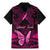 Personalised Pink Out Family Matching Mermaid Dress and Hawaiian Shirt Breast Cancer Awareness Polynesian Pattern Black Version LT01 - Polynesian Pride