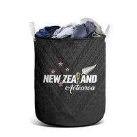 Football New Zealand Laundry Basket Aotearoa United Black Version - Polynesian Pride