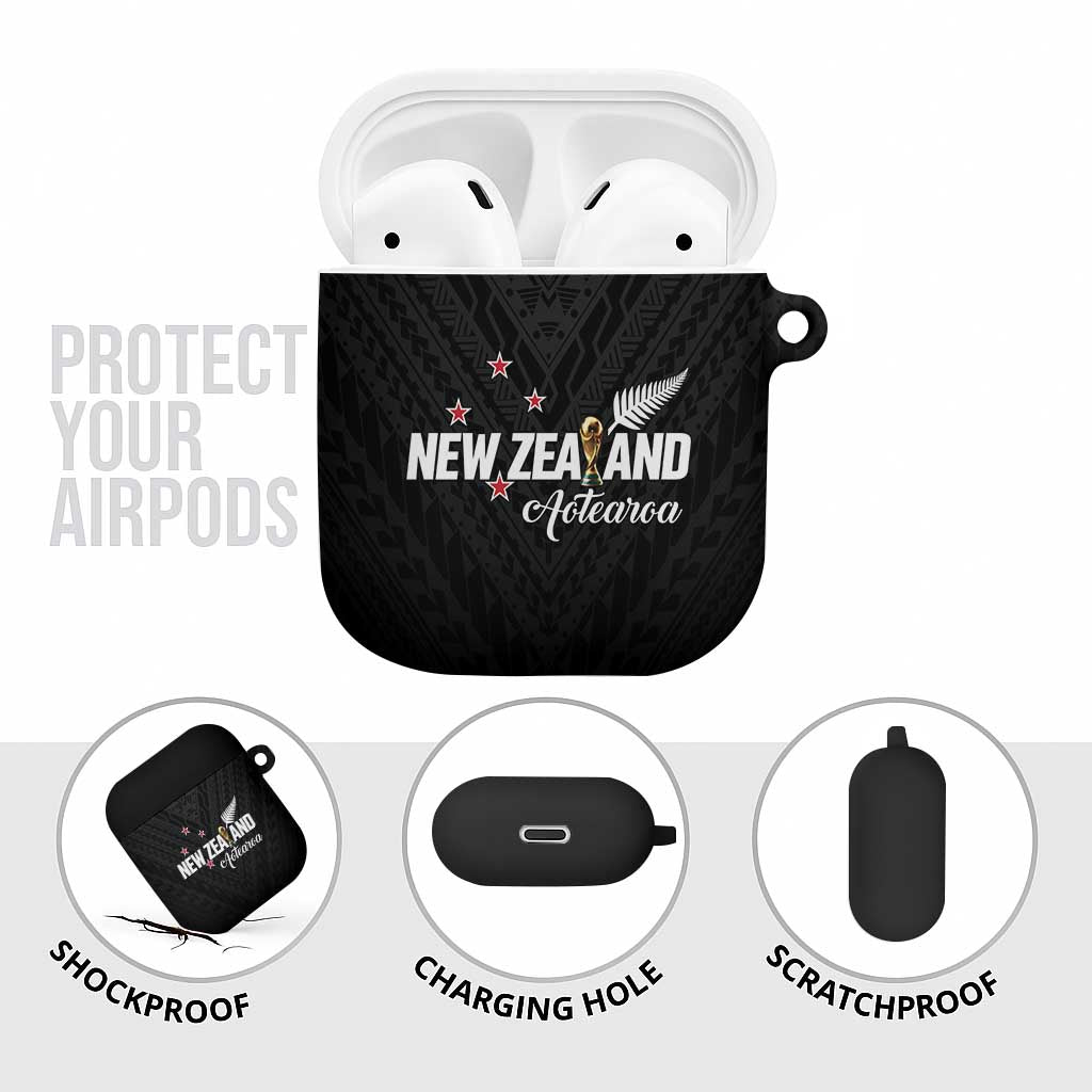 Football New Zealand AirPods Case Aotearoa United Black Version - Polynesian Pride