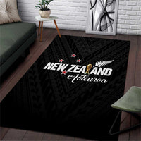 Football New Zealand Area Rug Aotearoa United Black Version - Polynesian Pride