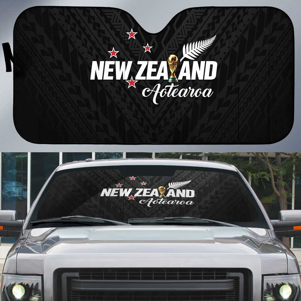 Football New Zealand Auto Sun Shade Aotearoa United Black Version - Polynesian Pride
