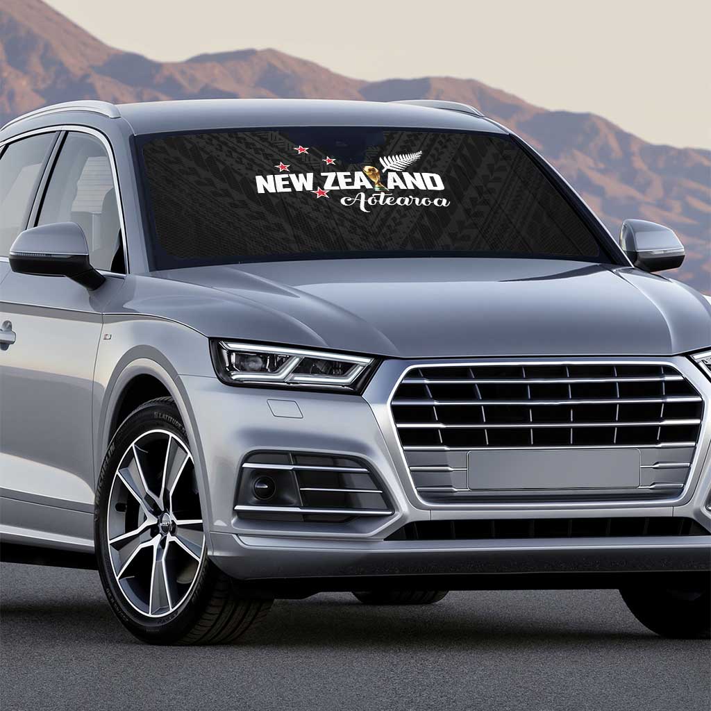 Football New Zealand Auto Sun Shade Aotearoa United Black Version - Polynesian Pride