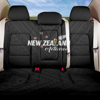 Football New Zealand Back Car Seat Cover Aotearoa United Black Version - Polynesian Pride