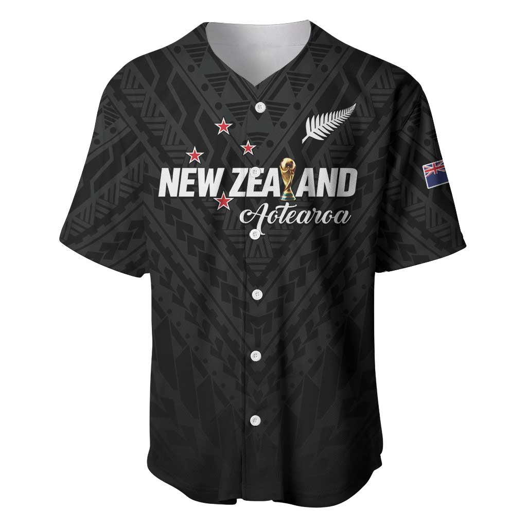 Custom Football New Zealand Baseball Jersey Aotearoa United Black Version - Polynesian Pride