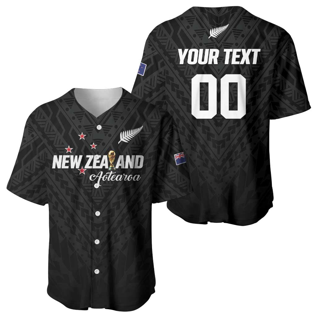 Custom Football New Zealand Baseball Jersey Aotearoa United Black Version - Polynesian Pride