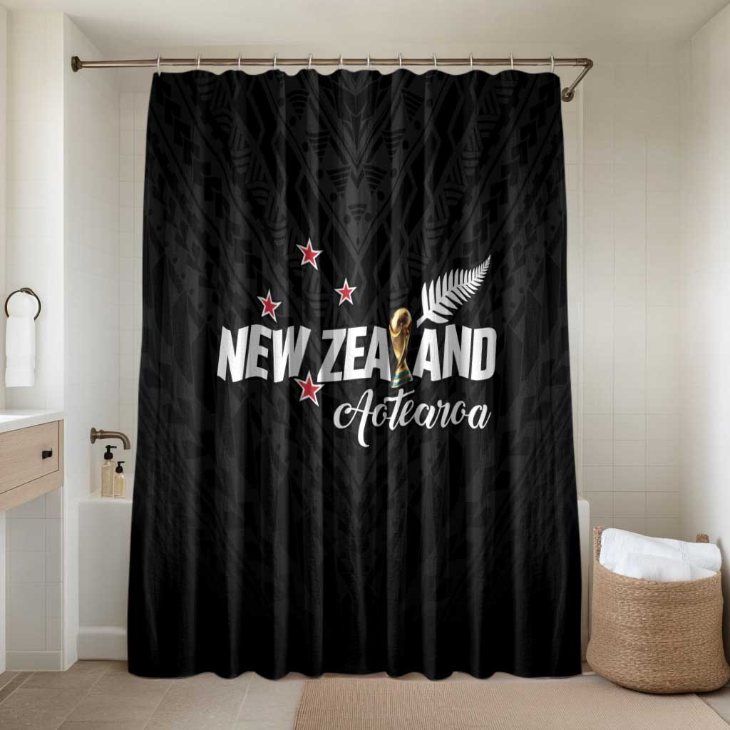 Football New Zealand Bathroom Set Aotearoa United Black Version - Polynesian Pride