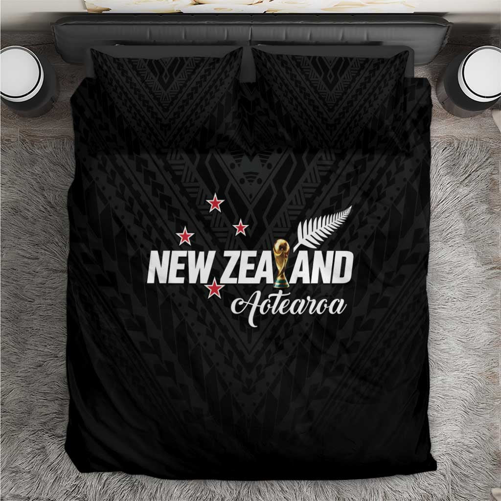 Football New Zealand Bedding Set Aotearoa United Black Version - Polynesian Pride