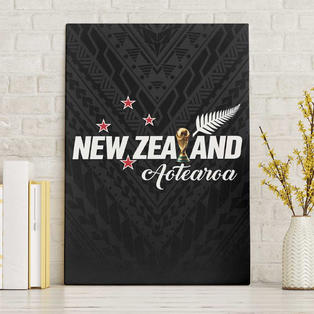 Football New Zealand Canvas Wall Art Aotearoa United Black Version - Polynesian Pride